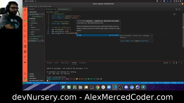 AM Coder - SuperCharging Server Side Templating with Alpine  HTMX - 1 - Setup ExpressEJS