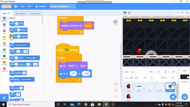 How To Make A  Among Us Platformer Game In Scratch 3.0 | Part 2(Final) | Danger And Imposters