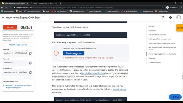 Kubernetes Engine: Qwik Start | Track 1 | | Skill Badge 1 | 4th Lab |