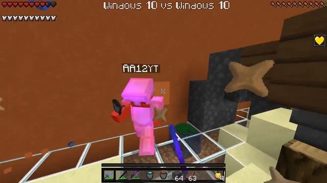 PC Minecraft Player VS Player In Minecraft Pocket Edition! (AA12)