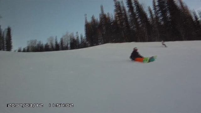 Шерегеш 2014, Спуск с Лба, 