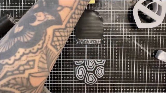 Black & Silver Jelly Roll Pendant