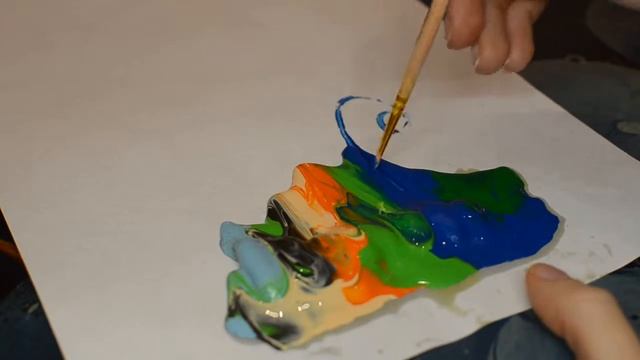 Картина из восковых мелков