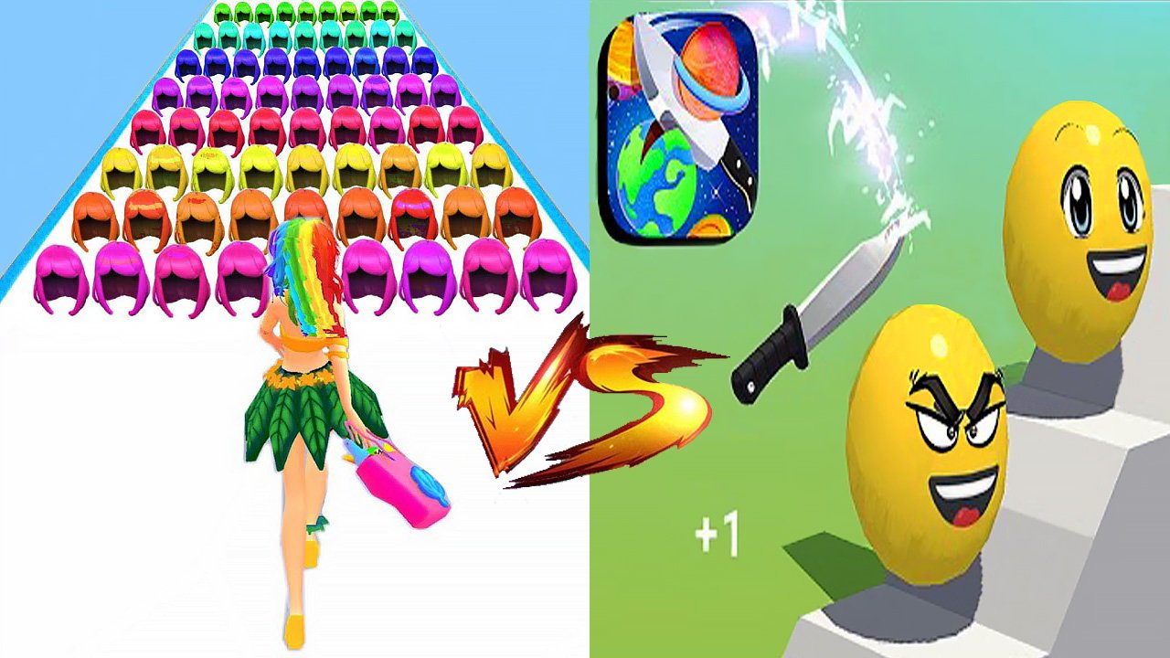 Мобильные игры Slice It All и Hair Challenge прохождение, геймплей и новые уровни для Android и IOS