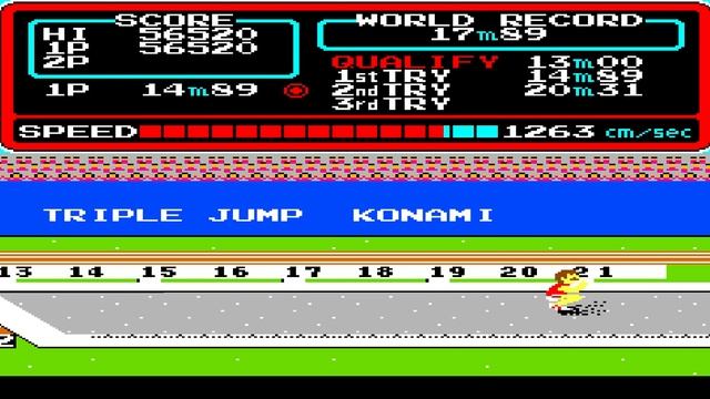 Track & Field (NES, 1987) Уровень 6 Triple Jump