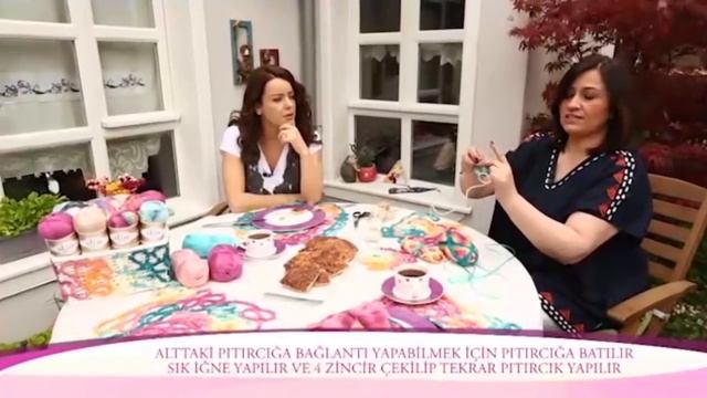 Alize Diva Batik Ile Supla Yapımı-Making Service Plates With Alize Diva Batik