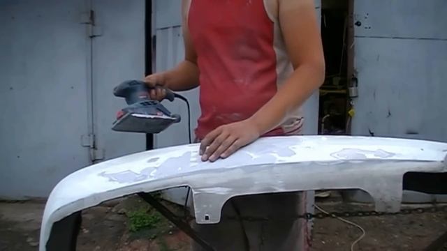 Подготовка бампера для покараски (куча работы)