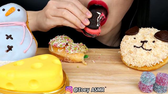 MOST POPULAR FOOD ASMR MACARON, CAKE, JELLY, DONUTS, ICE CREAM 咀嚼音 먹방 MAKAN EATING SOUNDS MUKBANG