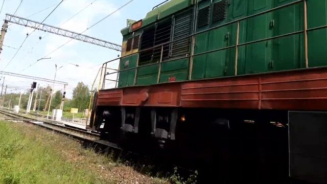 Тепловоз ЧМЭ3-1691. Съезд 3 с Ярославского направления на БМО! Пост 81 км