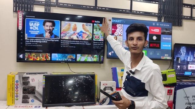 ఇక్కడ 43 INCH TV ₹ 11,000 కే వస్తుంది Low Price Cheap And Best  Smart TV Market In Hyderabad Koti