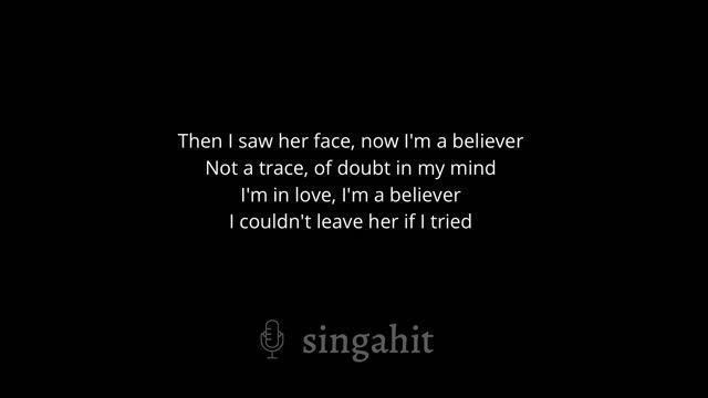Im A Believer - The Monkees Karaoke Acoustic Guitar