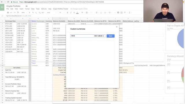 How To Track Cryptocurrency Exchange Balances In Google Sheets