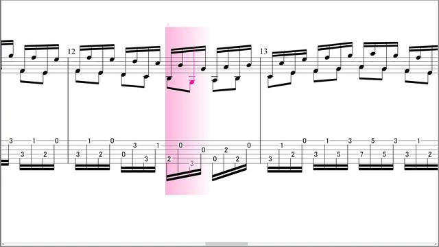 初級58 八度音程の練習曲2 Matteo Carcassi (Musical score & Tablature)