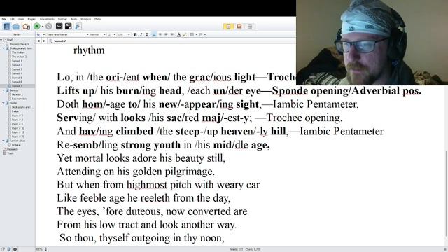 Understanding The Poetic Meter Of Shakespeare's Sonnet 7