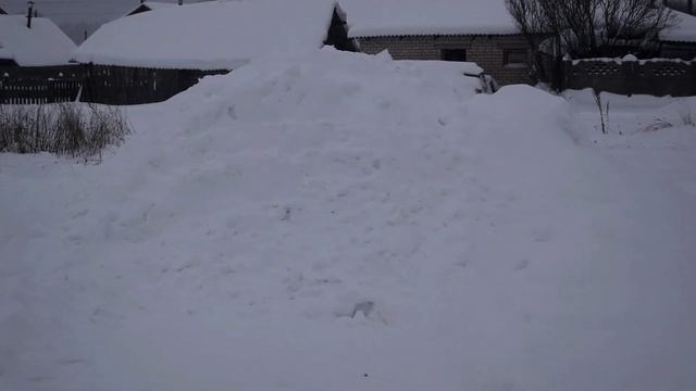 Уборка снега, дробление зерна. Деревенские будни.