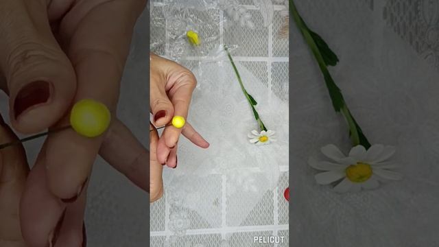 Букет ромашки и васильки из холодного фарфора  своими руками. Часть 1. Лепим ромашку и бутоны