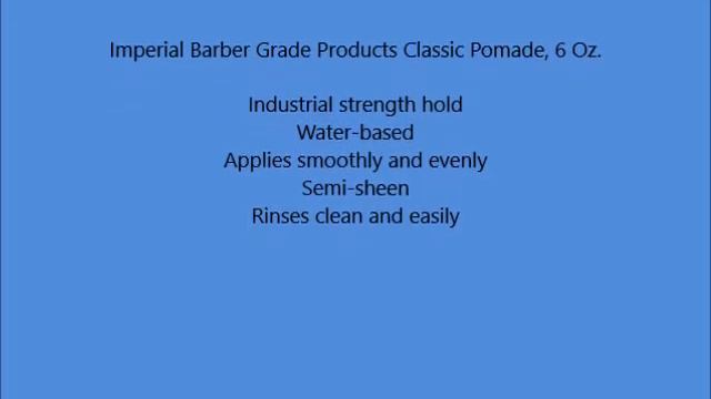 Imperial Barber Grade Products Classic Pomade, 6 Oz