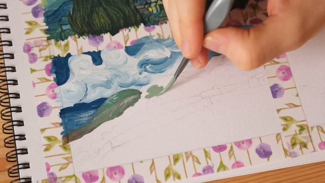 Painting Like VAN GOGH with Gouache Painting // Paint With Me✨