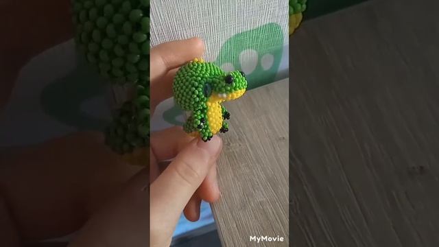 амигуруми динозаврик из бисера по МК от канала @Biserbezgranic  #бисер #амигурумиизбисера