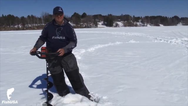 StrikeMaster Lithium 40v Electric Ice Auger with Tony Roach