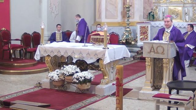 Божае слова біскупа Юрыя Касабуцкага падчас св. Імшы аб вечным жыцці для Рамана Бандарэнкі