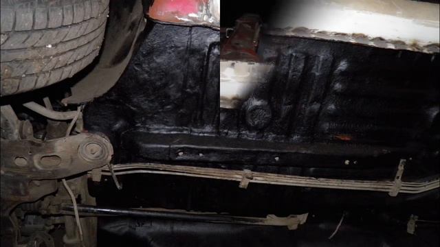 мазда 626 - работа над днищем.