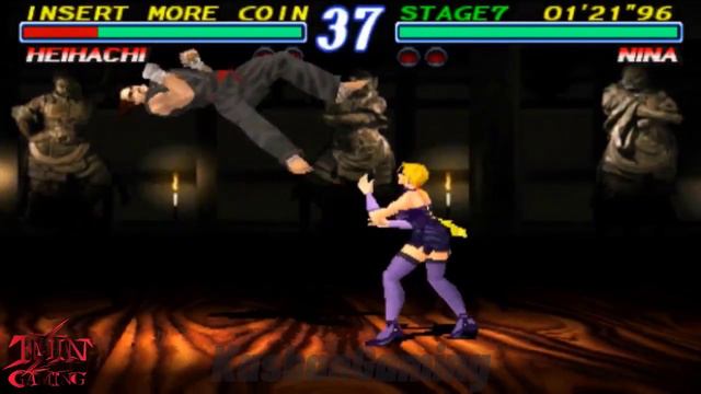 [TAS] Nina With Kazuya's Moves Gameplay - Tekken 2 (Arcade Version) (Requested)
