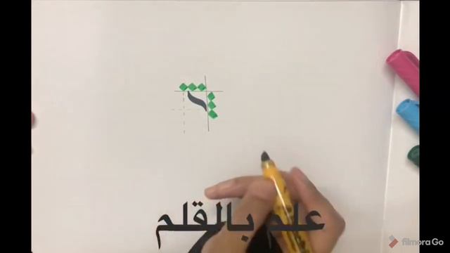 Letter هـ Arabic Calligraphy In Chisel Marker (Thuluth Script) Part 15