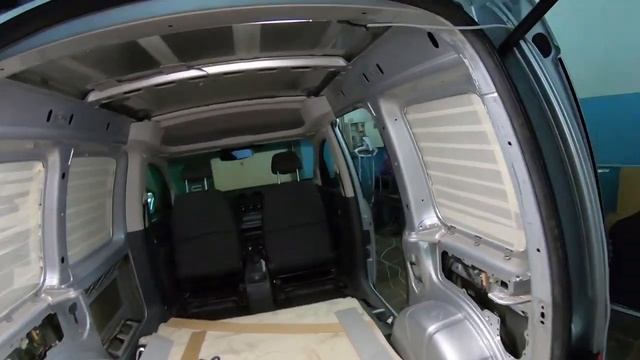 VW CADDY ПЕРЕТЯЖКА САЛОНА ШУМОИЗОЛЯЦИЯ