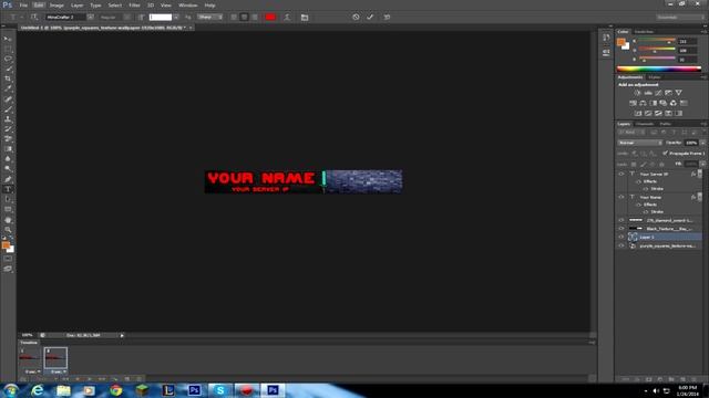 468x60 Minecraft Banner Template (gif)