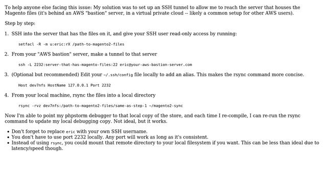 How Can I Remotely Debug Magento 2 Using Xdebug When I Do Not Have The 