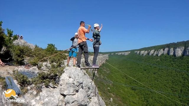 Юля Змеиное Ущелье RopeJumping With SkyLine X-Team In Crimea