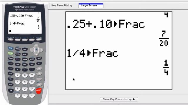 Graphing Calculator - Display Results As Fractions