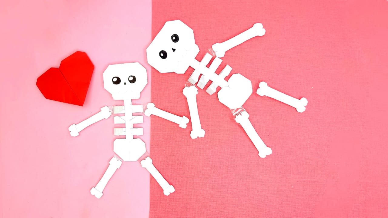 Как сделать скелет из бумаги / Скелет из бумаги / Скелет своими руками