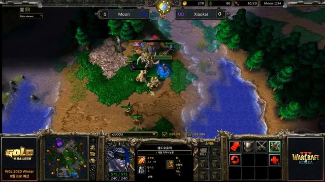 Moon (N) Vs XiaoKai (U) 워크3 골드리그 2020 윈터 프로예선 4강  (Warcraft3 Gold League 2020 Winter)