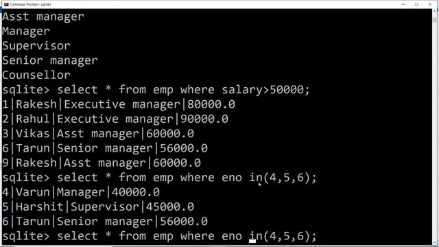 SQLite Tutorial #13: Filter Data(DISTINCT,LIKE,IN,NOT IN,BETWEEN) In SQLite