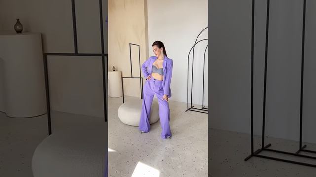 Пурпурный фиолетовый сиреневый костюм / жакет и брюки палаццо/ купить/ прокат/ аренда в Омске