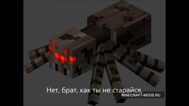 Паук Vs Пещерный паук  Эпичная рэп битва в Minecraft!