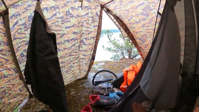⁴ᴷ⁶⁰ RAW video: Camping on Vuoksa river region Saint-Petersburg Russia