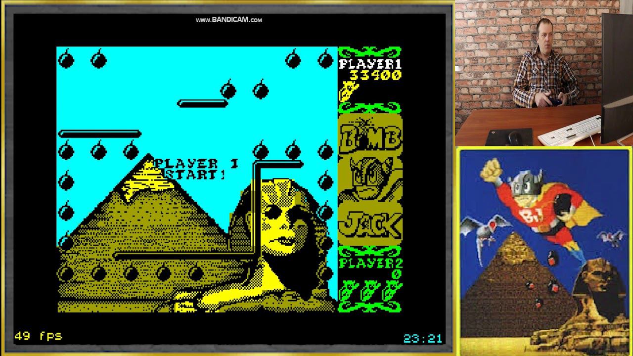 Bombjack Game на ZX SPECTRUM 48k, играю в 2020