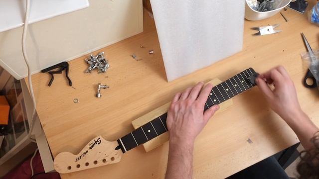 Modding The Mighty Bullet Mustang Part 4 - Polishing The Frets