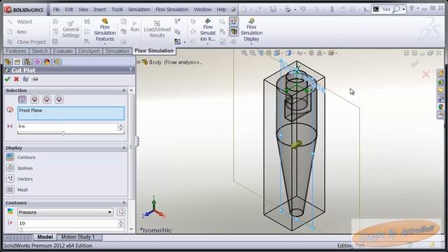 Flow Simulation Particle Separater
