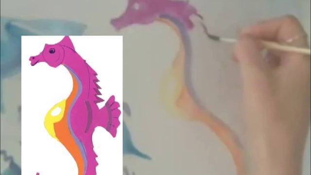 Дельфін та морський коник колір)частина2