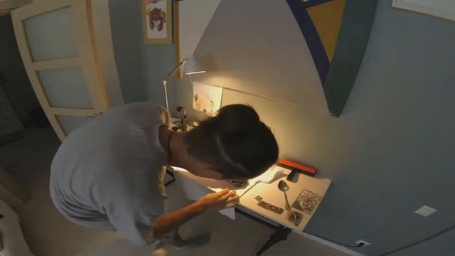 линогравюра на футболку