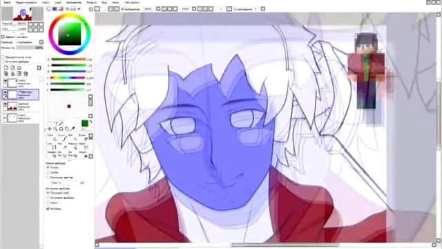 Рисую скины из Minecraft в стиле аниме.#2 [Torima]