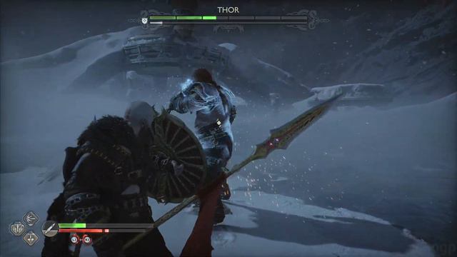 Cloaked Kratos Vs THOR - Draupnir Spear ONLY Combat | God Of War Ragnarok GMGOW No Damage Gameplay