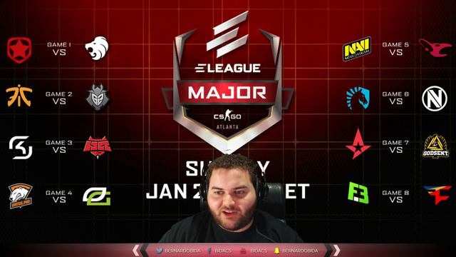 ELEAGUE Major 2017 - Pick 'Em Challenge - Primeira Rodada (Swiss)
