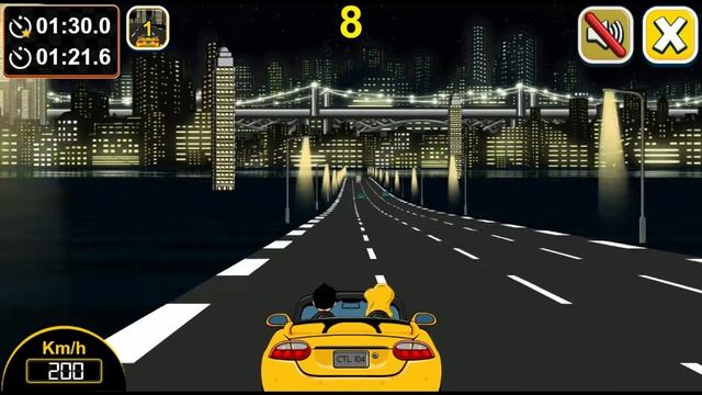 Car Rush Night Time Racing Fun Game For Kids