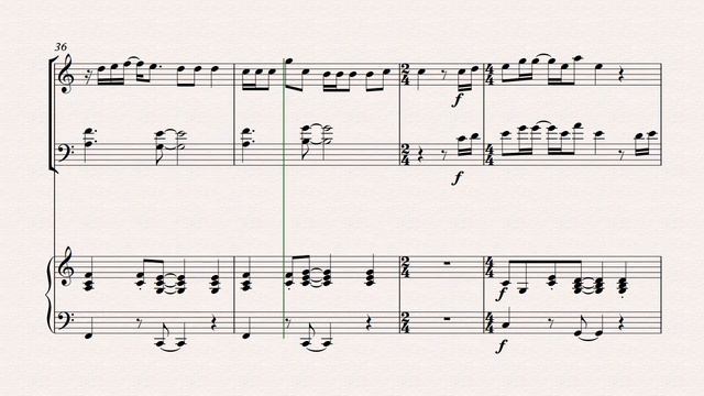 Memories Piano Trio (violin/cello/piano) Sheet Music - Cover Maroon 5