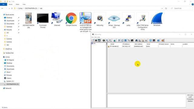 Moxa switch ConsoleTelnet how to found IP